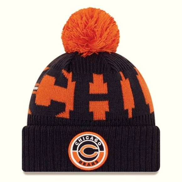 Chicago Bears Hat with Pom Pom - Picture 2 of 4